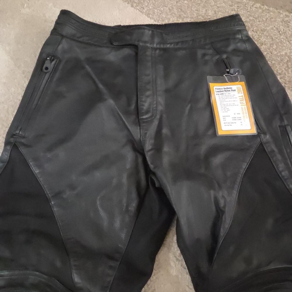 Harley Davidson Fx0054 Ballistic Leather Nylon Pant 34 - Picture 3 of 8